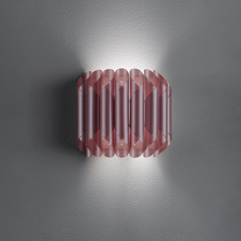 foto del prodotto applique moderna 1 luce louise in polilux rosa metallico made in italy