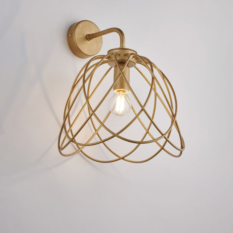 foto del prodotto applique moderna 1 luce pagoda in ferro laccato oro