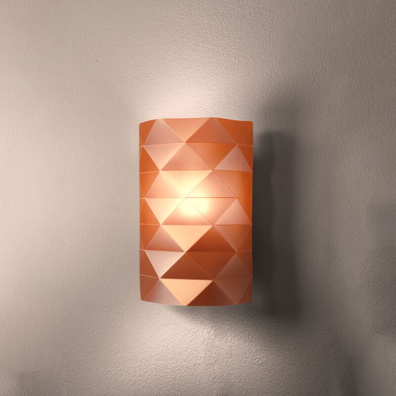 foto del prodotto applique moderna 1 luce prisma in polilux rame made in italy