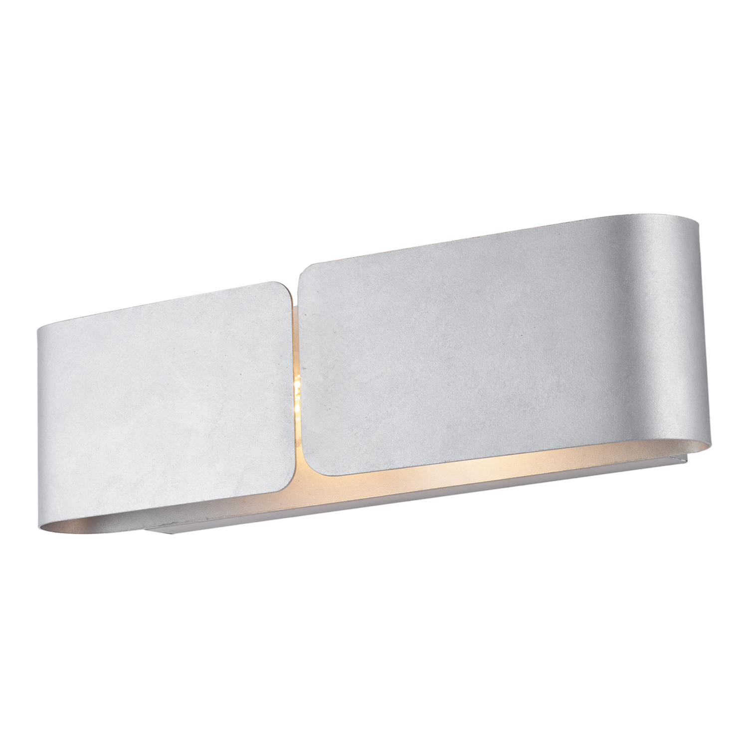 foto del prodotto applique moderna 2 luci hug in ferro laccato argento