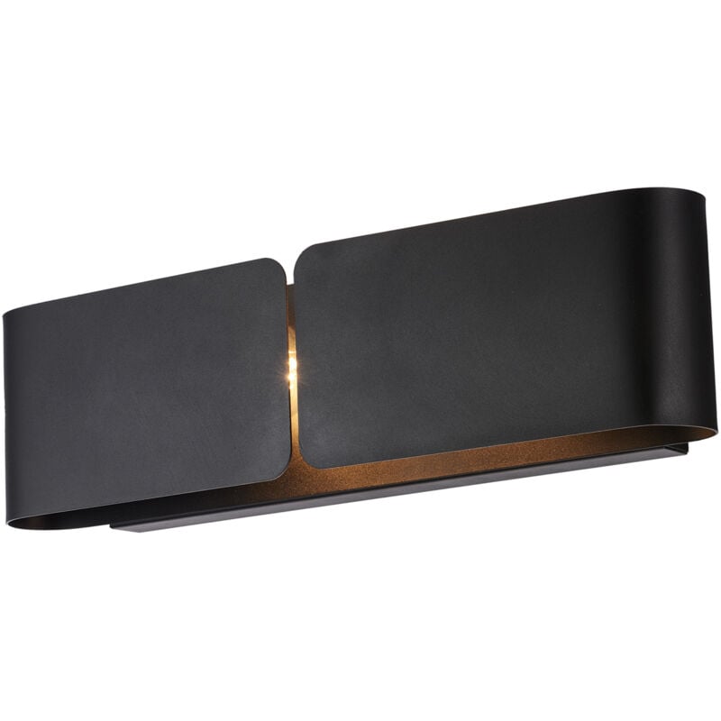 foto del prodotto applique moderna 2 luci hug in ferro laccato nero