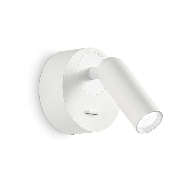 foto del prodotto applique moderna bean round metallo bianco led 3w 3000k luce calda