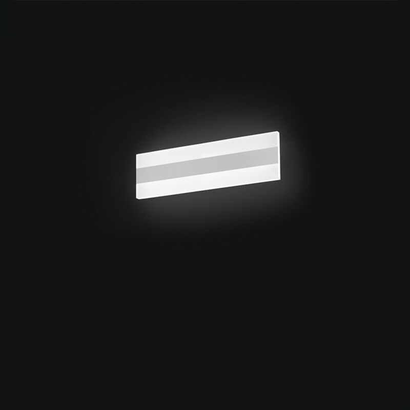 foto del prodotto applique moderna bend metallo bianco acrilico led 25w 3000k