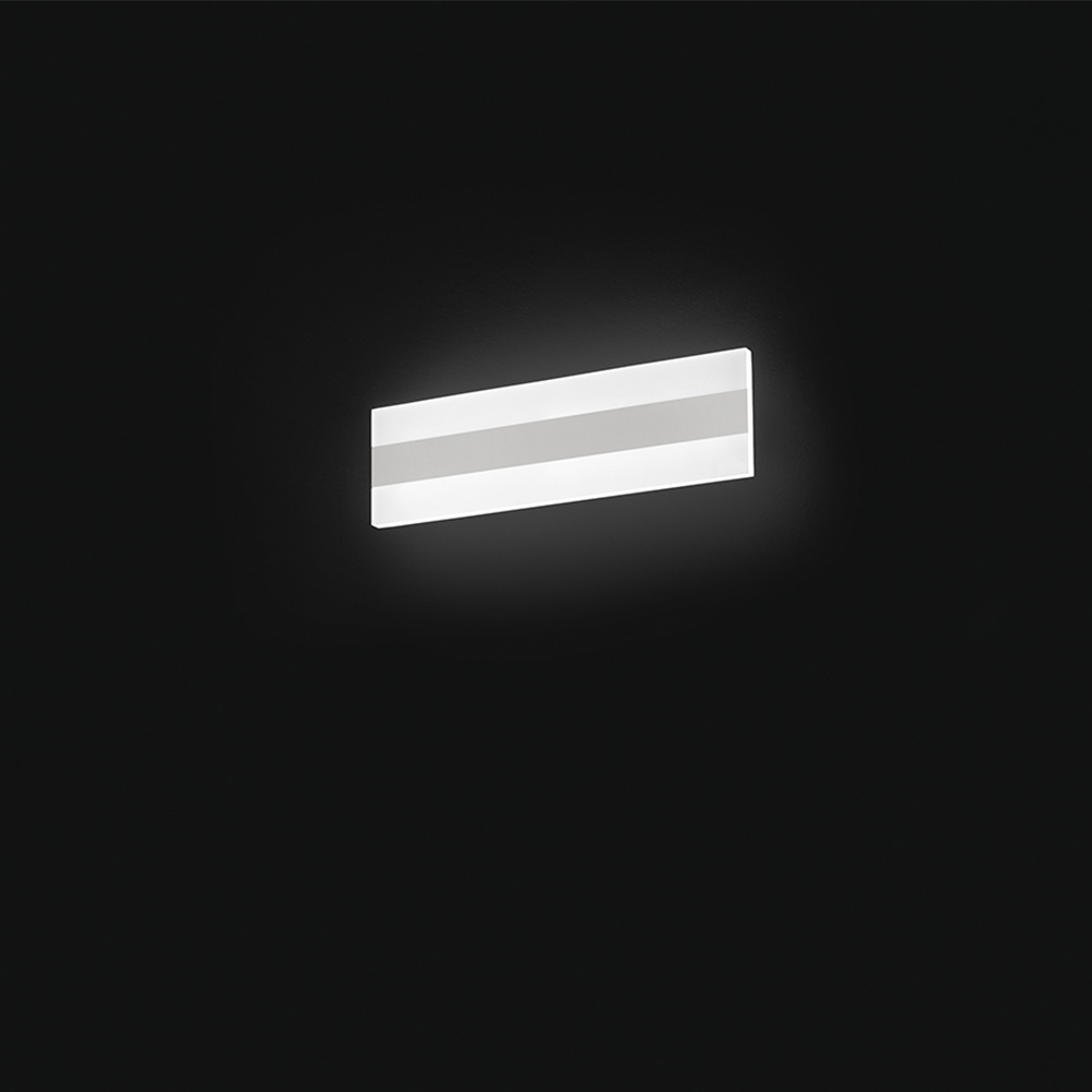 foto del prodotto applique moderna bend metallo bianco acrilico led 25w 4000k