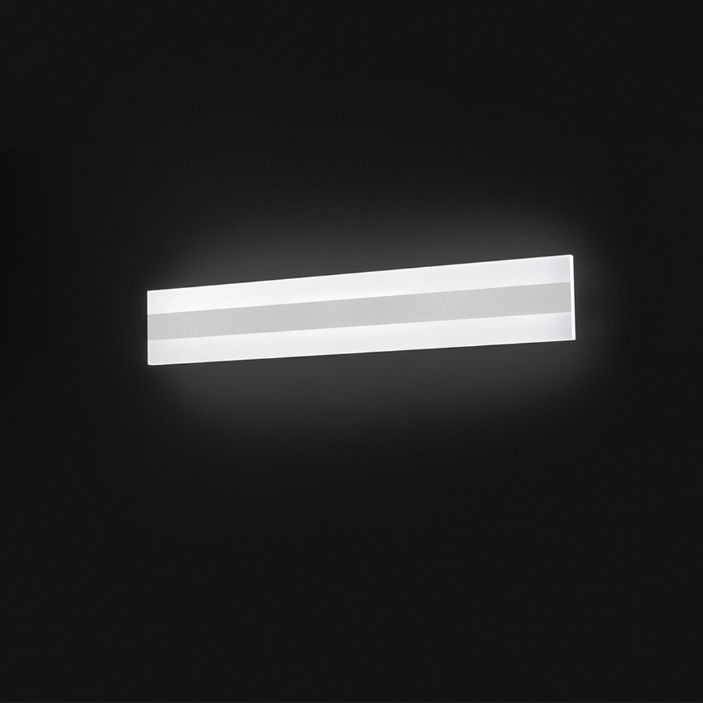 foto del prodotto applique moderna bend metallo bianco acrilico led 30w 3000k l60