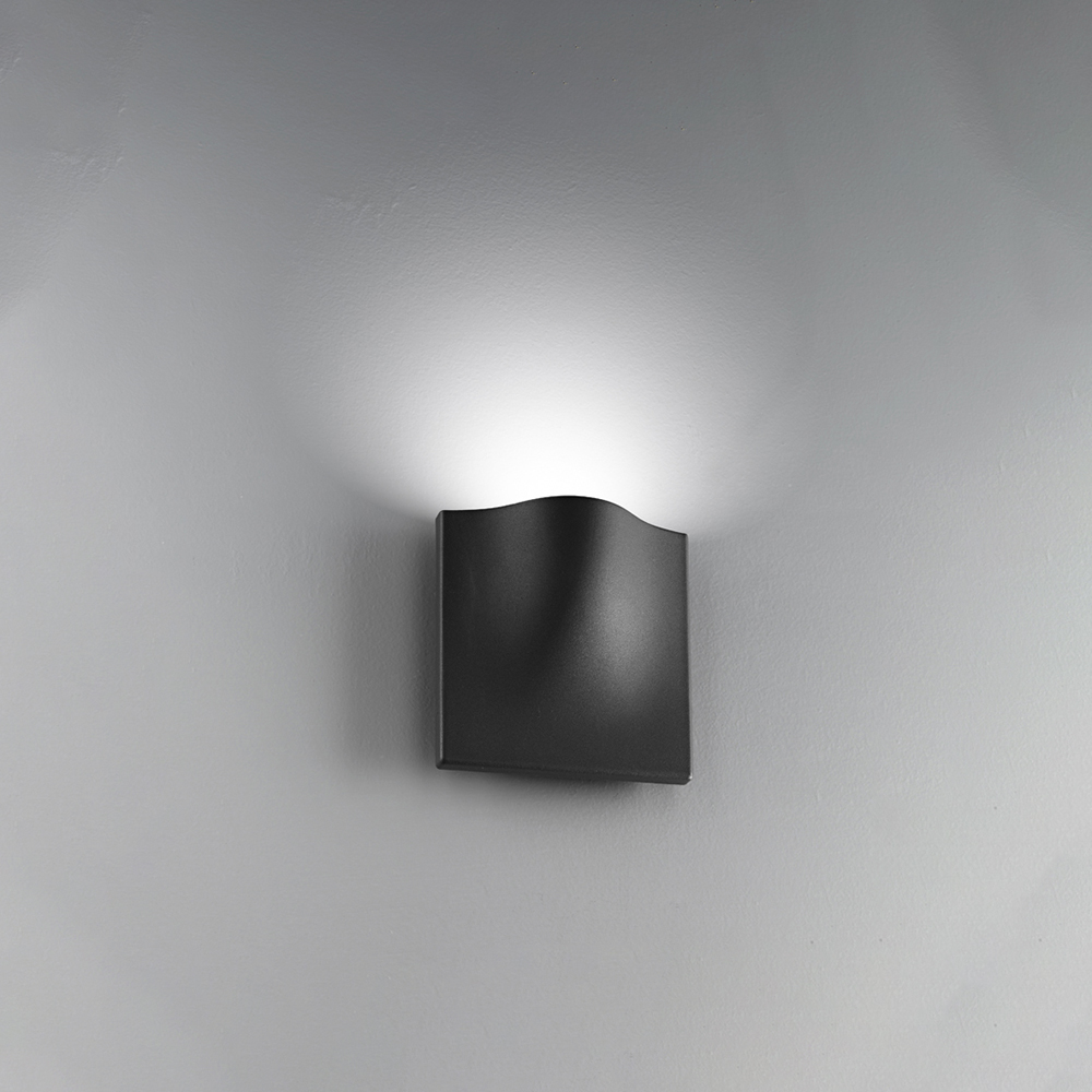 foto del prodotto applique moderna collina alluminio grigio led 15w 3000k