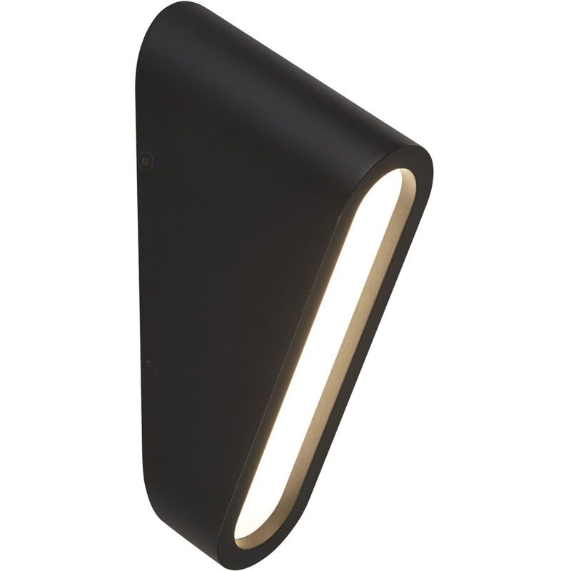foto del prodotto applique moderna dover alluminio nero policarbonato bianco led 10w 3000k