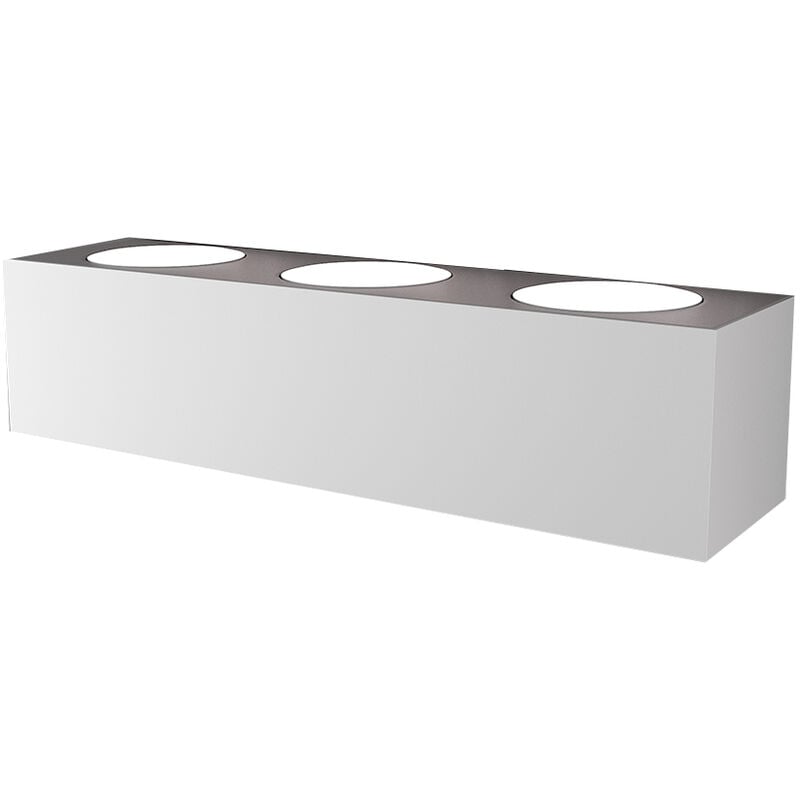 foto del prodotto applique moderna eccentric metallo bianco 6 luci gx53 biemissione