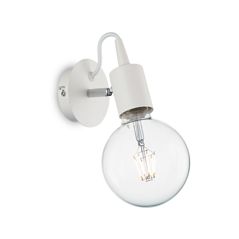 foto del prodotto applique moderna edison metallo bianco 1 luce e27