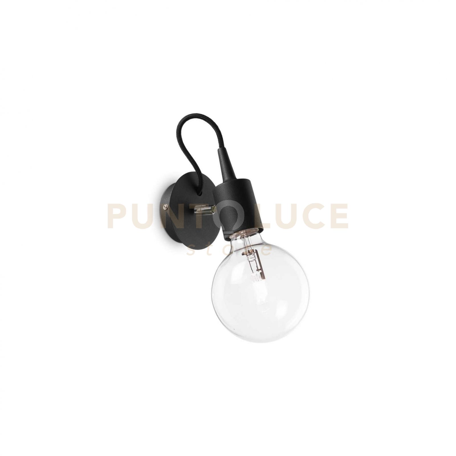 foto del prodotto applique moderna edison metallo nero 1 luce e27