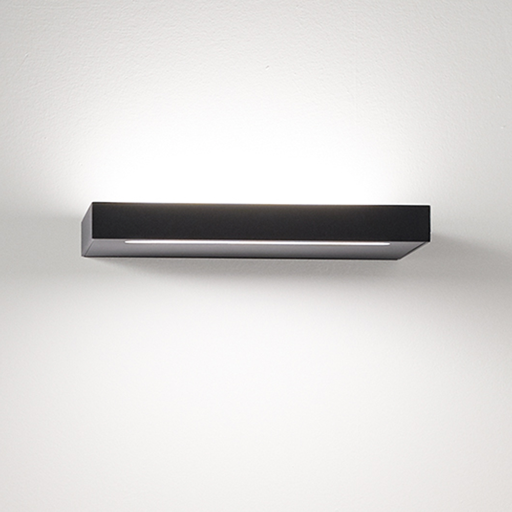 foto del prodotto applique moderna floor alluminio nero acrilico led 18w 3000k