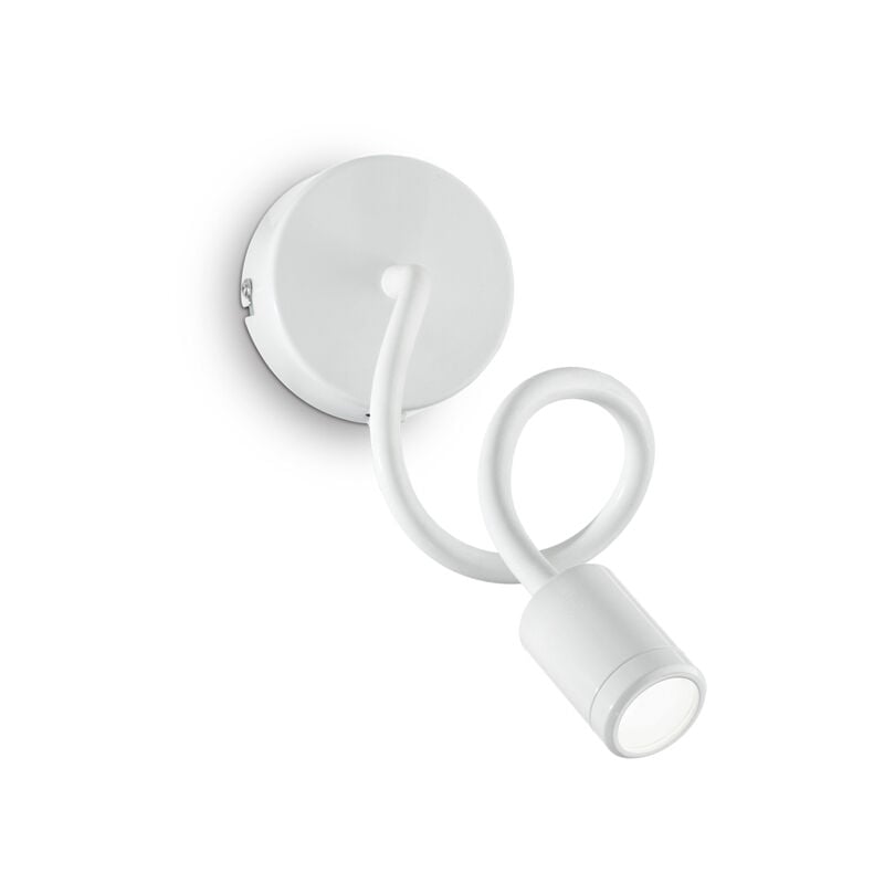 foto del prodotto applique moderna focus 1 metallo bianco led 4w 3000k luce calda