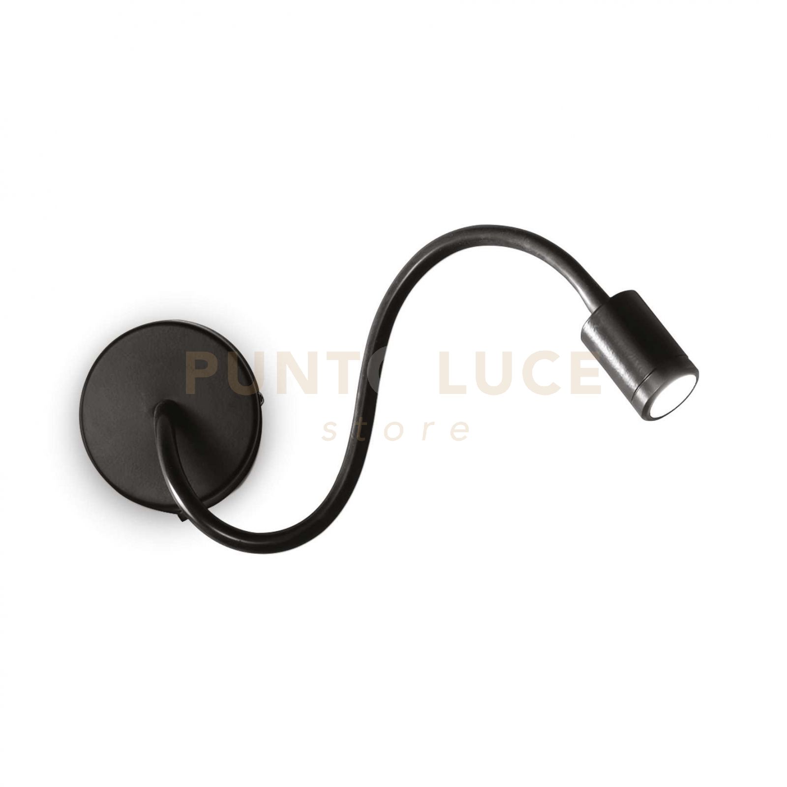 foto del prodotto applique moderna focus 1 metallo nero led 4w 3000k luce calda