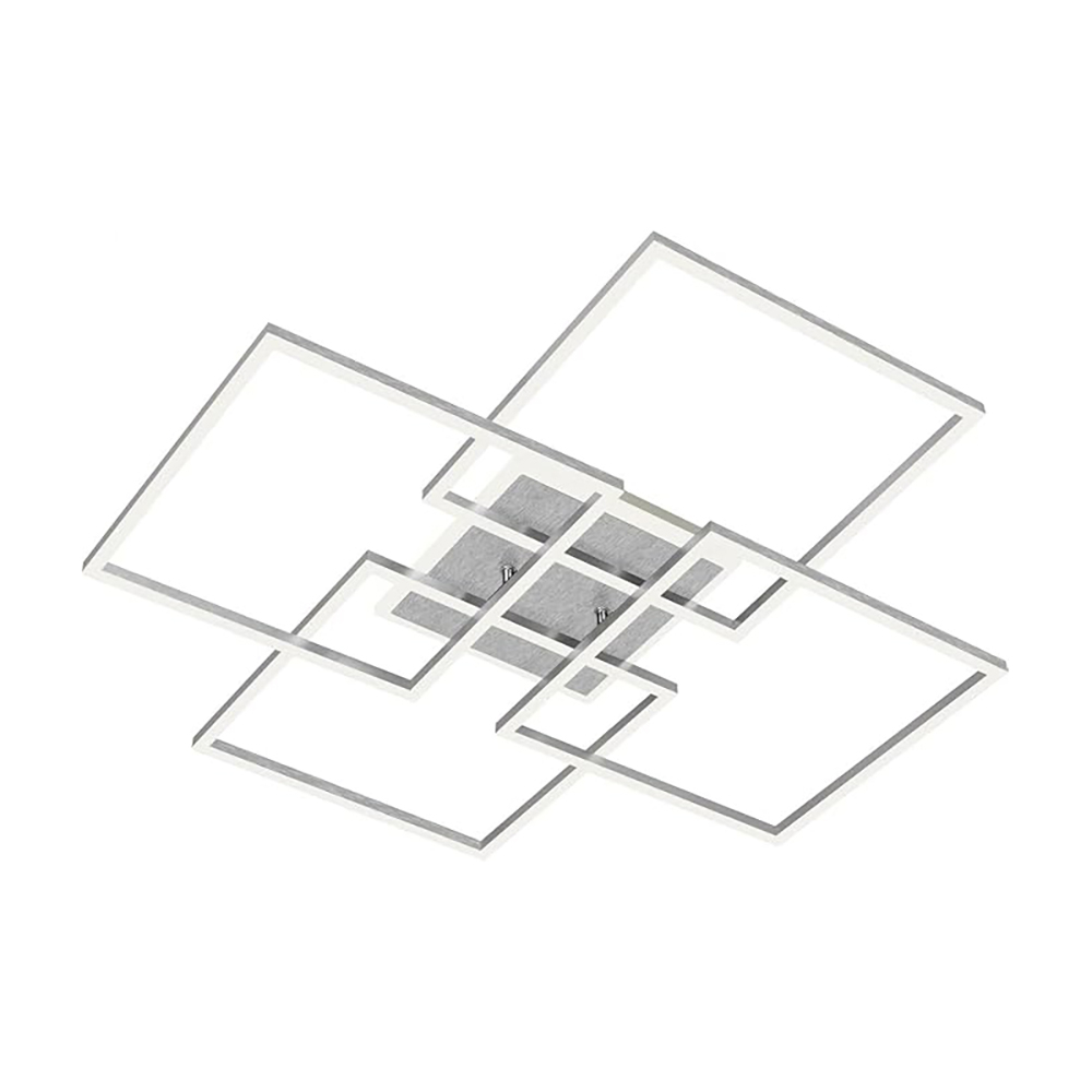 foto del prodotto applique moderna frame brilo smart metallo argento led integrato 50w