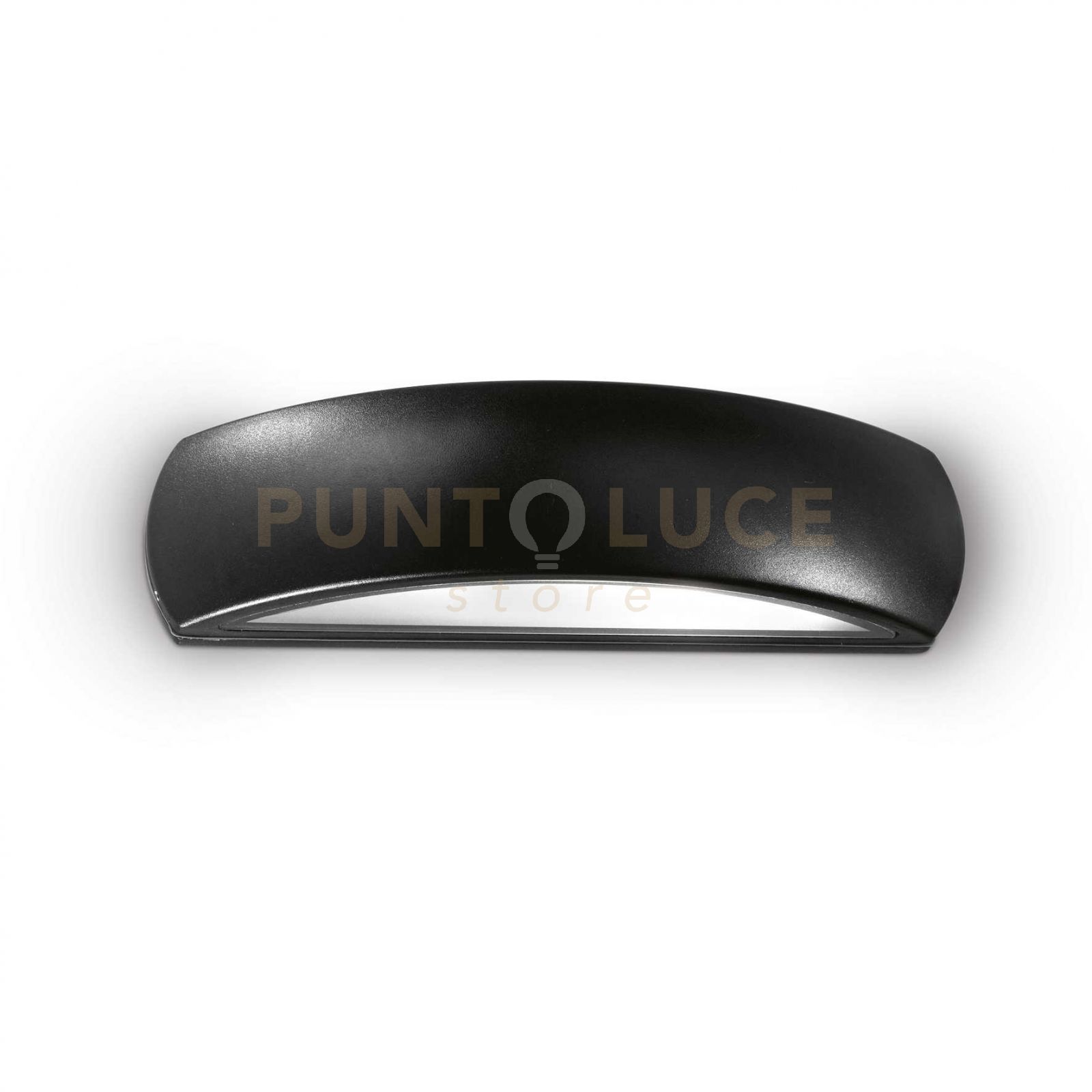 foto del prodotto applique moderna giove alluminio nero 1 luce e27