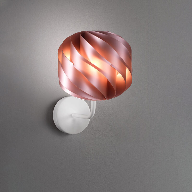 foto del prodotto applique moderna globe 1 luce in polilux rosa metallico made in italy