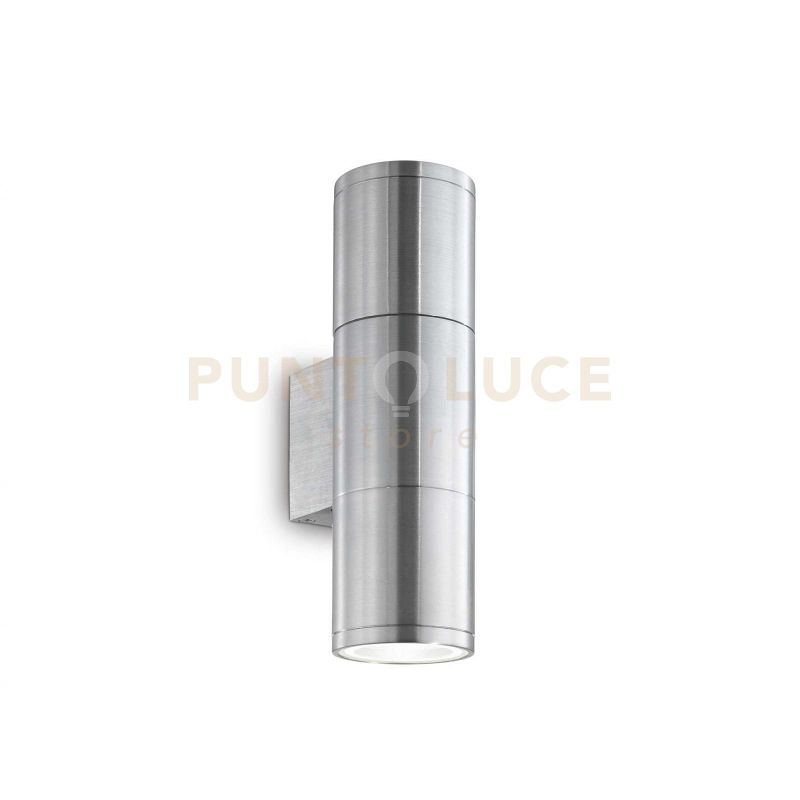 foto del prodotto applique moderna gun alluminio cromo 2 luci gu10