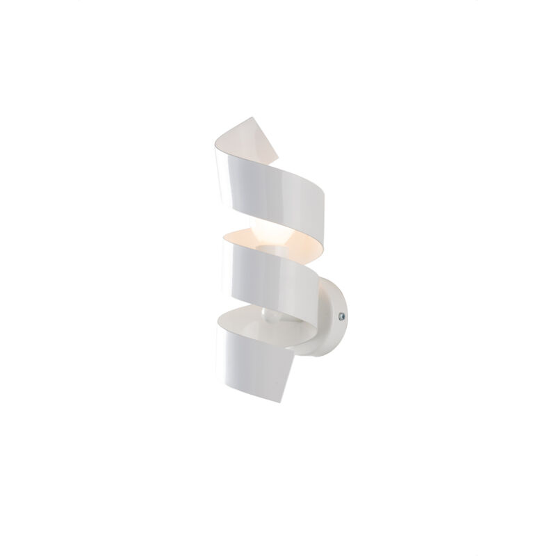 foto del prodotto applique moderna helix 1 luce in ferro laccato bianco