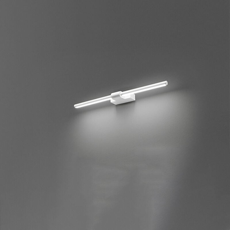 foto del prodotto applique moderna line metallo bianco acrilico led 12w 3000k