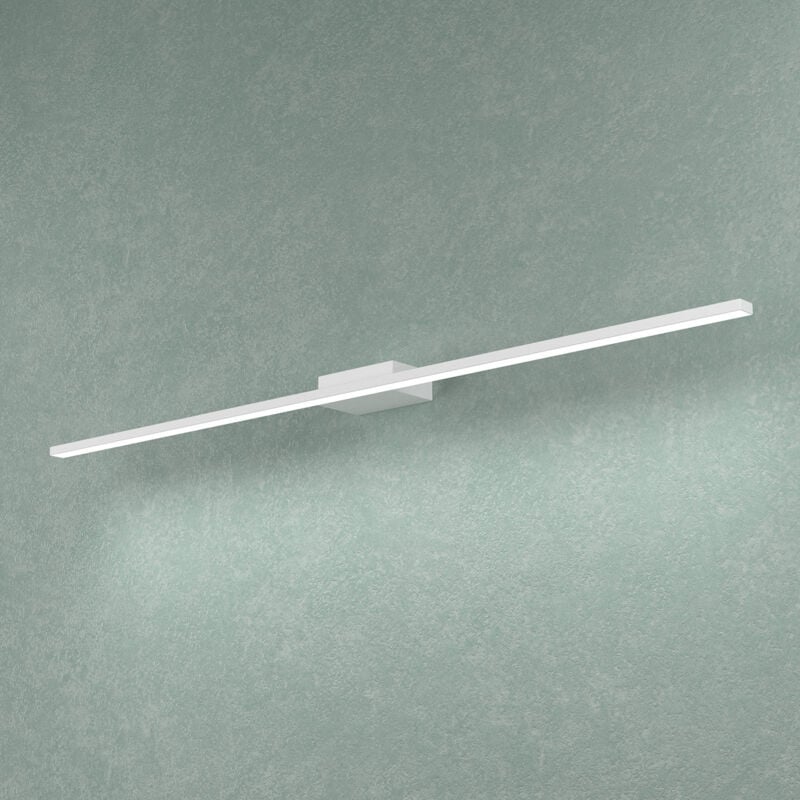 foto del prodotto applique moderna line metallo bianco diffusore acrilico b led 14,4w calda 90cm