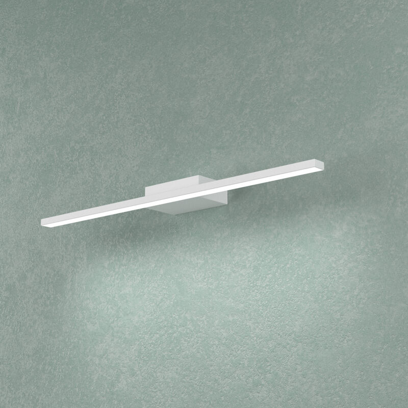 foto del prodotto applique moderna line metallo bianco diffusore acrilico bianco led 6w calda 50cm