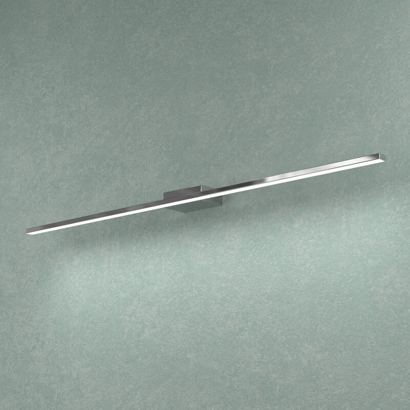 foto del prodotto applique moderna line metallo cromo diffusore acrilico bianco led 14,4w nat 90cm