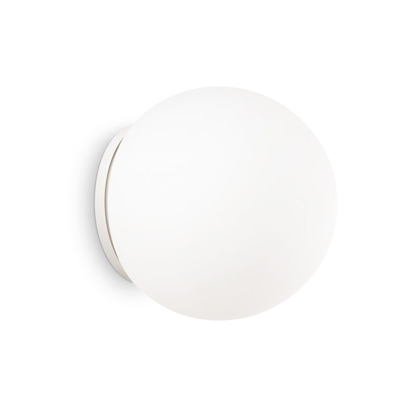 foto del prodotto applique moderna mapa vetro bianco 1 luce e27 d20cm