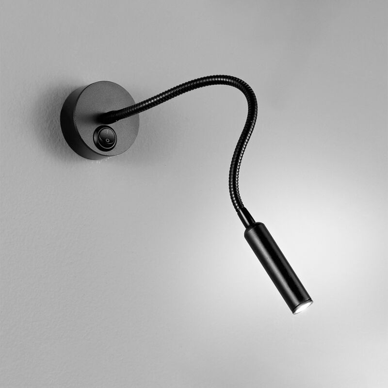 foto del prodotto applique moderna minispy metallo nero led 3w 4000k