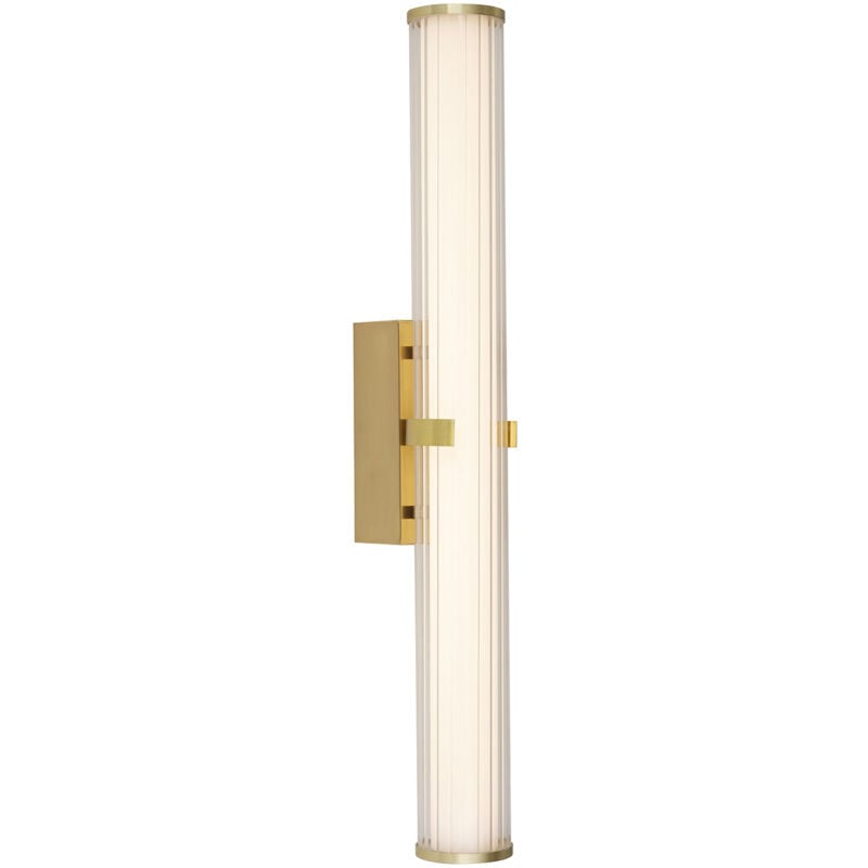 foto del prodotto applique moderna morsetto acciaio oro vetro bianco led 23w 3000k