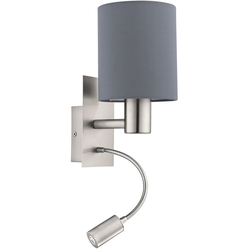 foto del prodotto applique moderna pasteri acciaio nichel satinato 1 luce e27 ip20