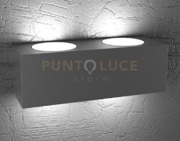 foto del prodotto applique moderna plate metallo antracite 4 luci gx53