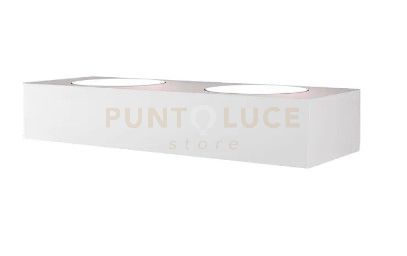 foto del prodotto applique moderna plate metallo bianco 2 luci gx53
