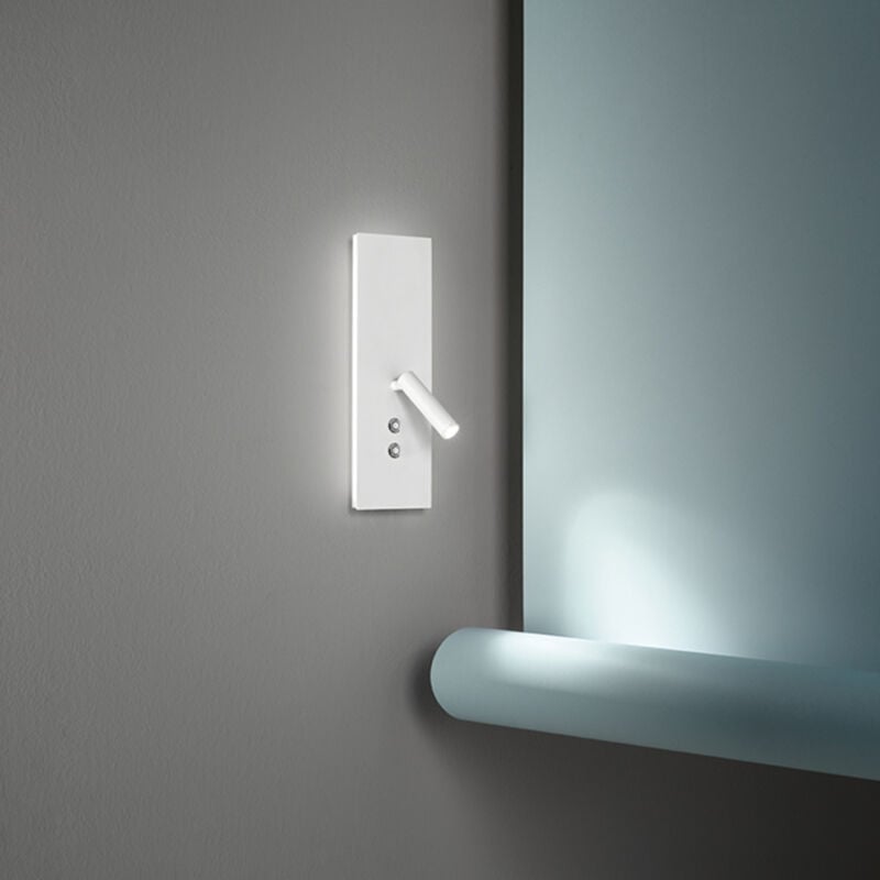 foto del prodotto applique moderna plate metallo bianco led 12w 3000k