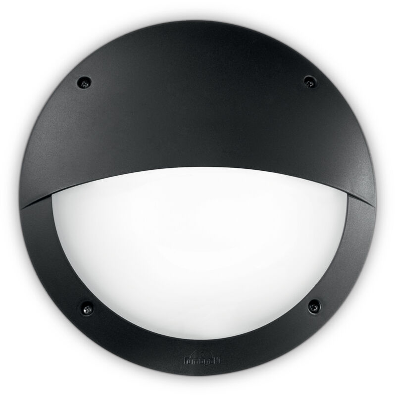 foto del prodotto applique moderna polar 2 materie plastiche nero 1 luce e27