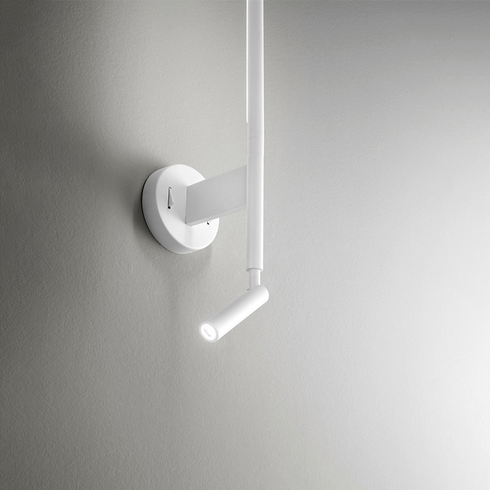 foto del prodotto applique moderna ramon metallo bianco acrilico led 12w 3000k