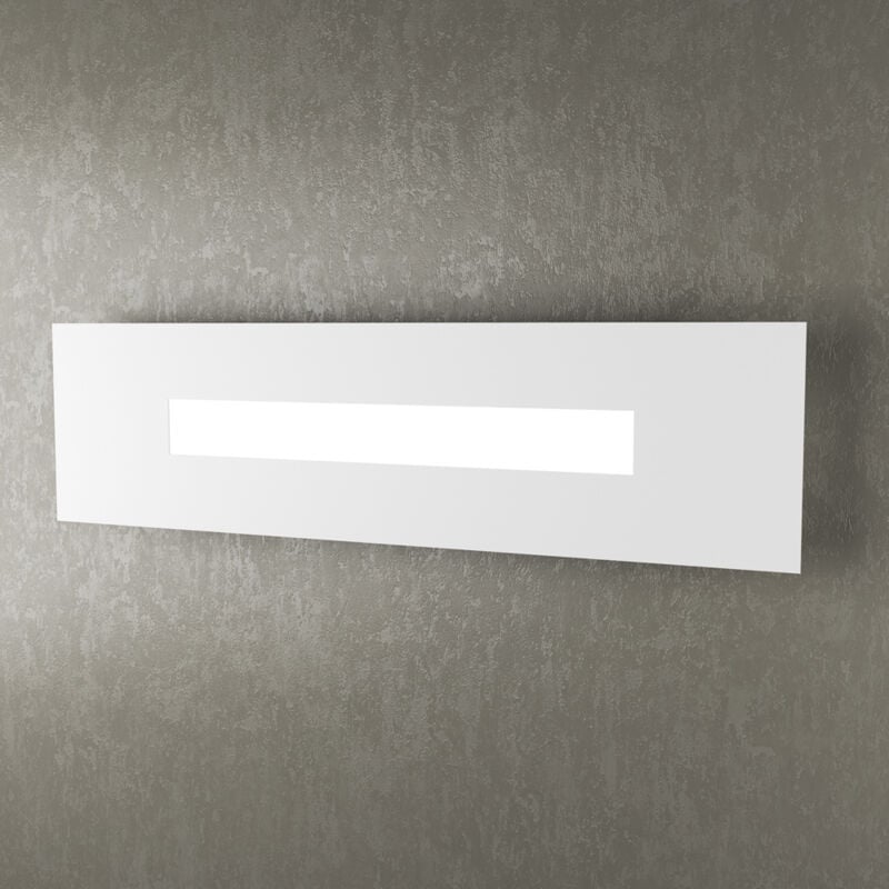 foto del prodotto applique moderna rettangolare wally metallo bianco 1 luce 2g11 56cm