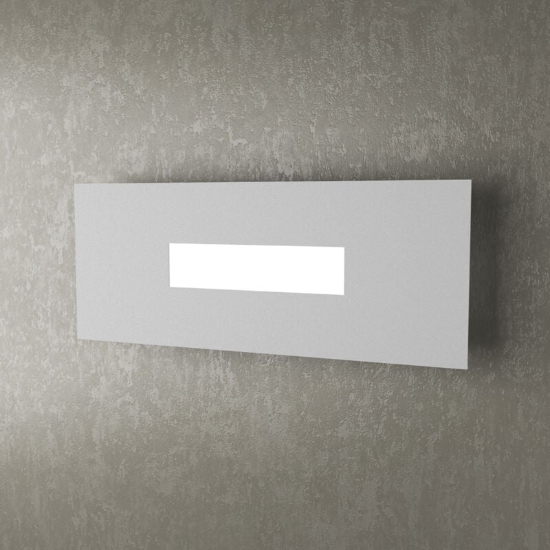 immagine 0 del prodotto applique moderna rettangolare wally metallo grigio 1 luce 2g11 40cm