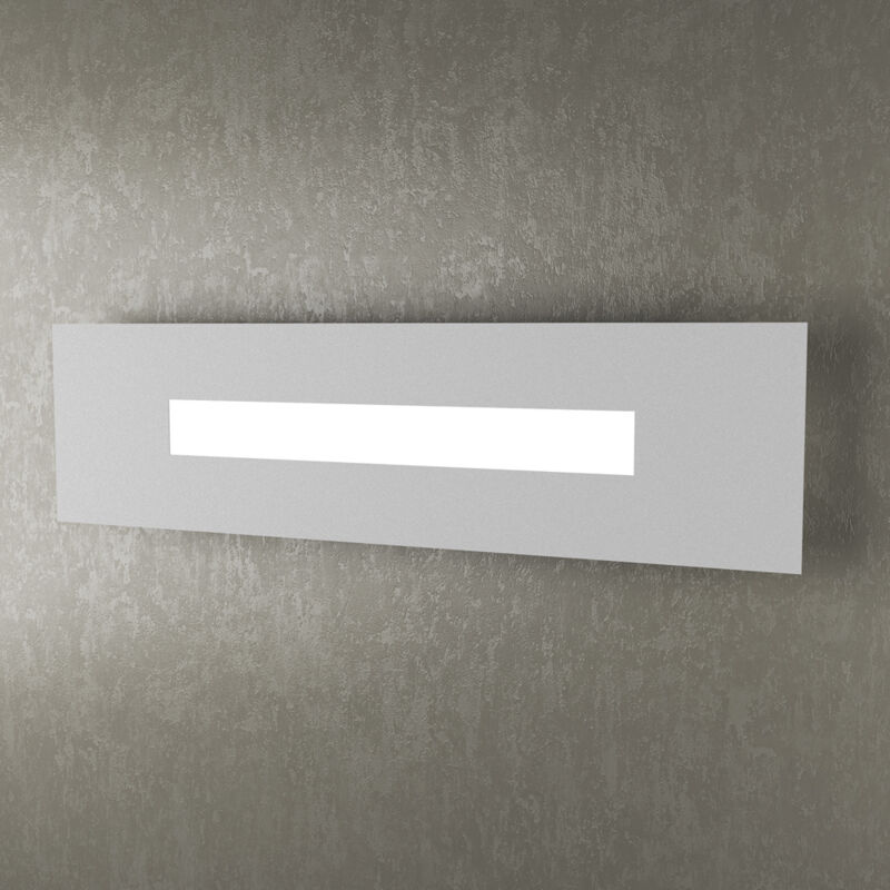 foto del prodotto applique moderna rettangolare wally metallo grigio 1 luce 2g11 56cm