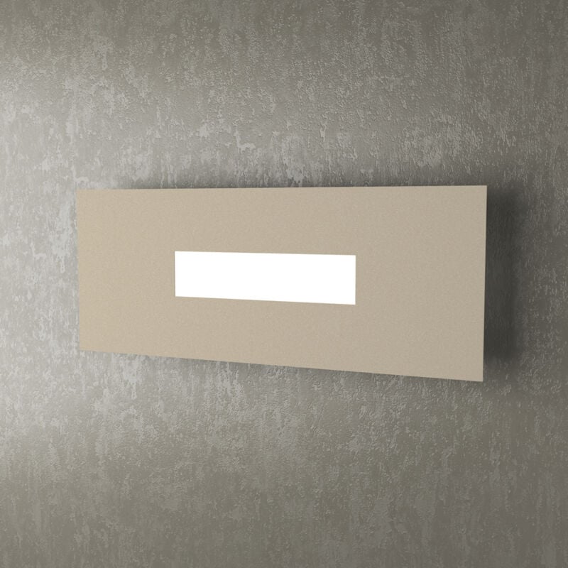 foto del prodotto applique moderna rettangolare wally metallo sabbia 1 luce 2g11 40cm