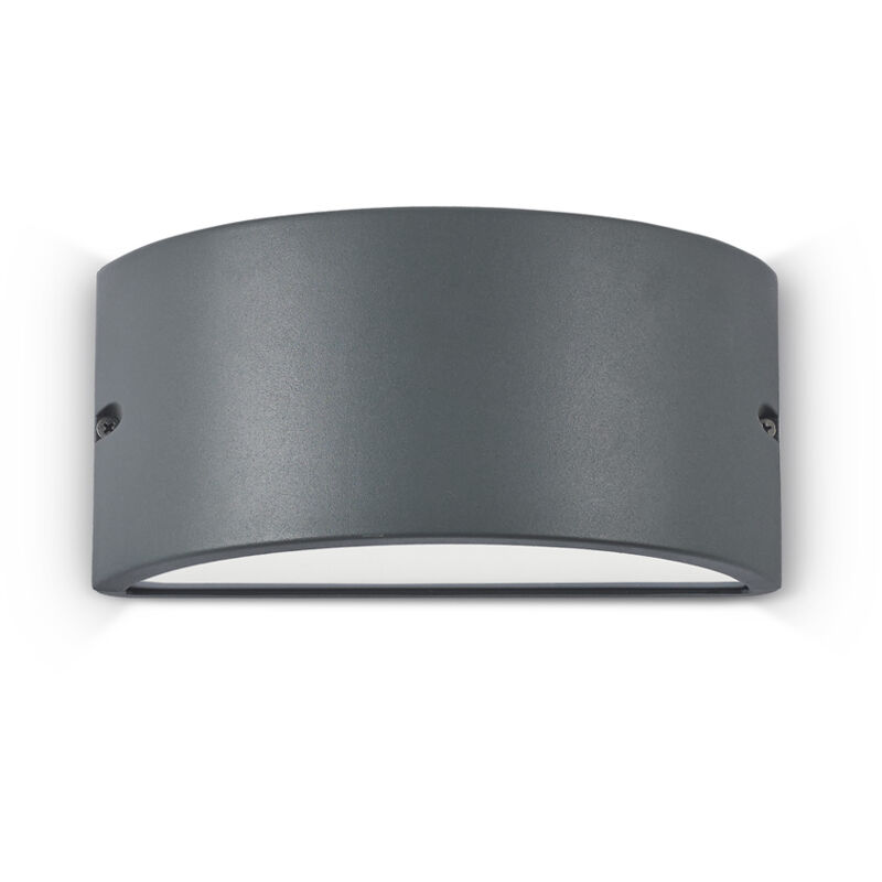 foto del prodotto applique moderna rex 2 alluminio materie plastiche antracite 1 luce e27