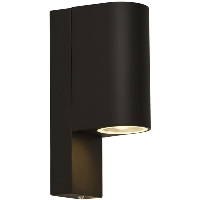 foto del prodotto applique moderna rochester alluminio nero vetro bianco 2 luci gu10