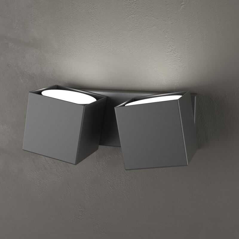 foto del prodotto applique moderna rotation metallo antracite 2 luci gx53