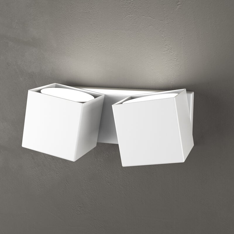 foto del prodotto applique moderna rotation metallo bianco 2 luci gx53