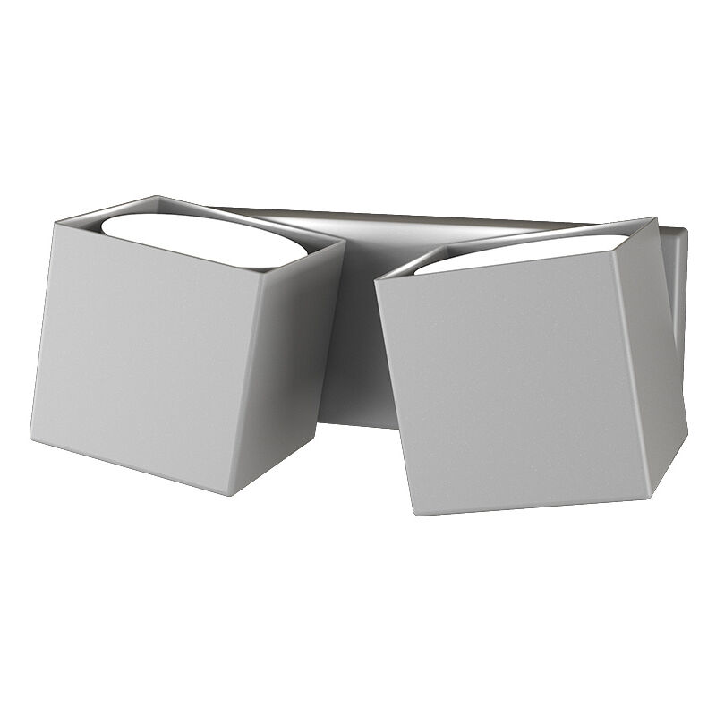 foto del prodotto applique moderna rotation metallo grigio 2 luci gx53