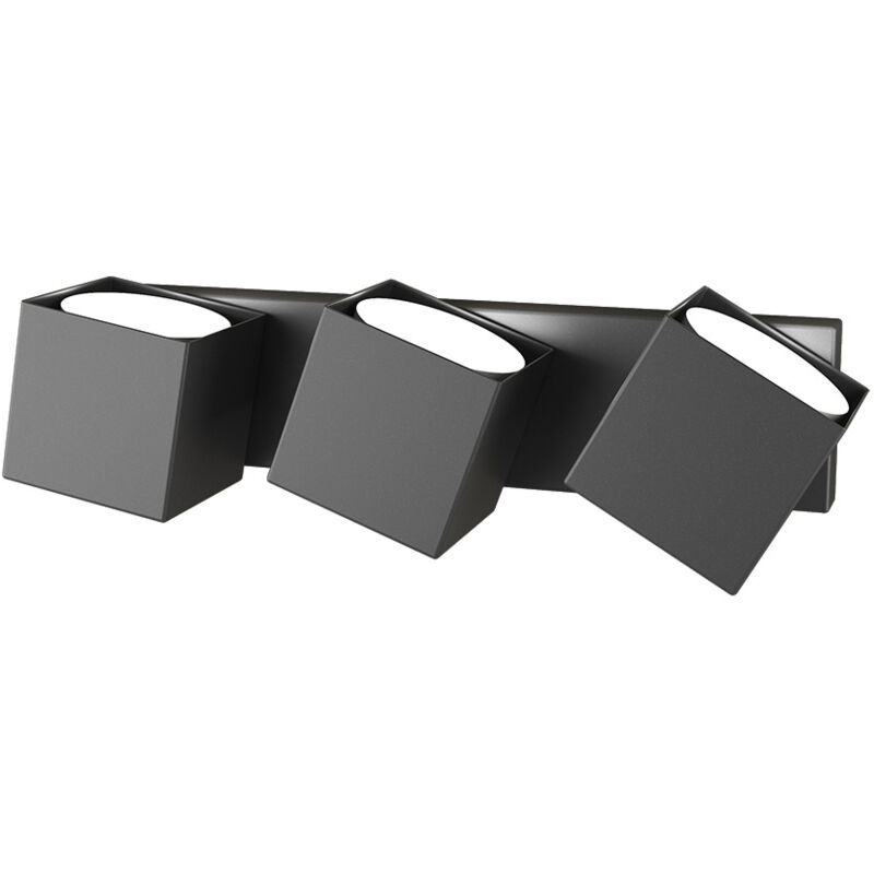foto del prodotto applique moderna rotation metallo grigio antracite 3 luci gx53