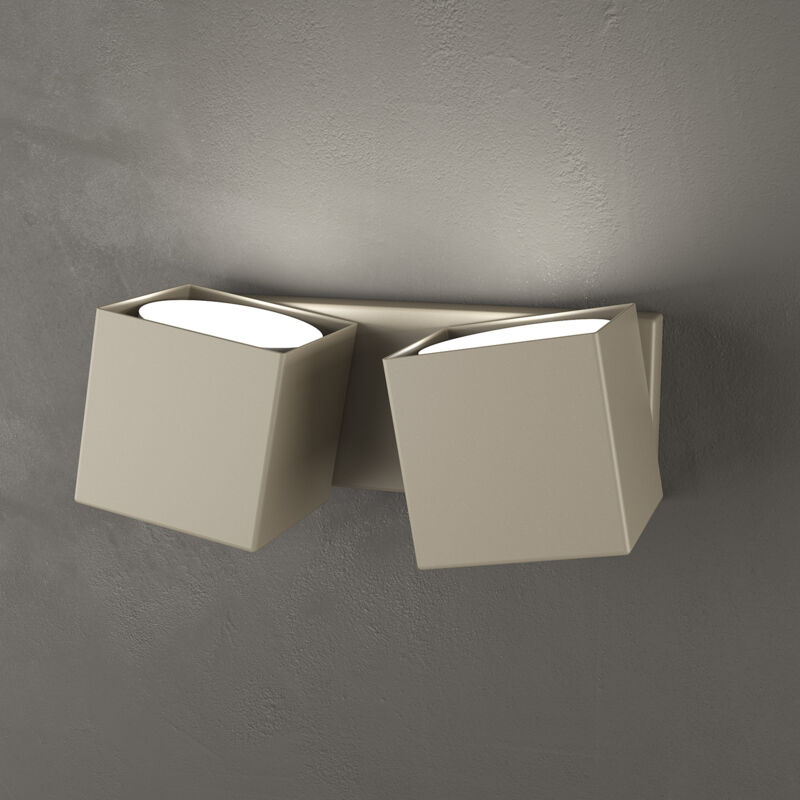 foto del prodotto applique moderna rotation metallo sabbia 2 luci gx53