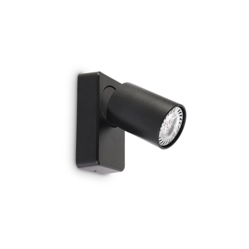 foto del prodotto applique moderna rudy metallo nero 1 luce 7w 3000k luce calda