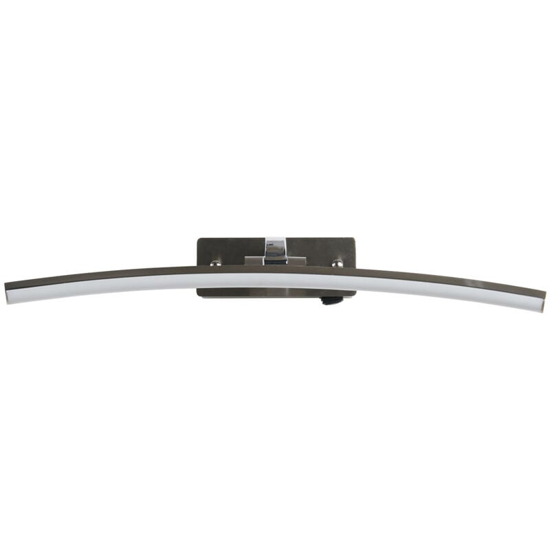 foto del prodotto applique moderna santorini acciaio argento alluminio cromo led 10,88w 3000k