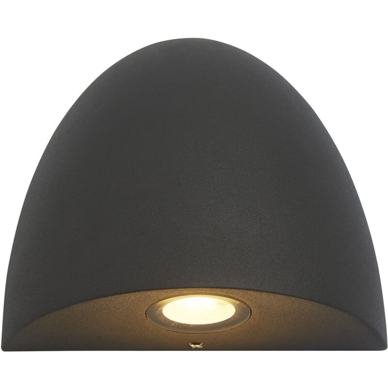 foto del prodotto applique moderna sentinella alluminio nero vetro trasparente led 3,48w 3000k