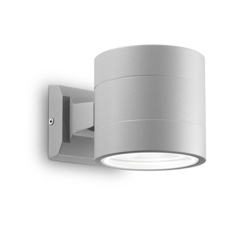foto del prodotto applique moderna snif round alluminio grigio 1 luce g9 3w 3000k luce calda